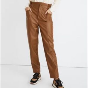 Madewell Vegan leather paper bag pants